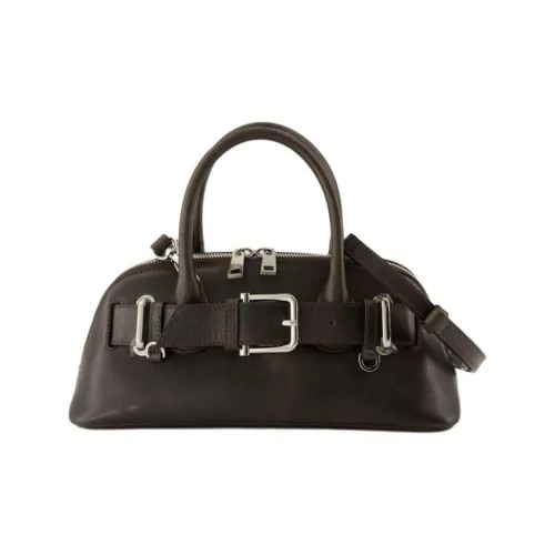 OSOI Smooth Calf Leather Shoulder Bag, Crossbody Bag, Handbag Mini Women's Brown