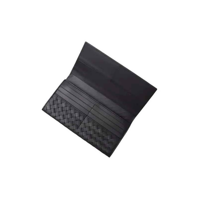 Bottega Veneta Sheepskin Wallet Unisex Black-4