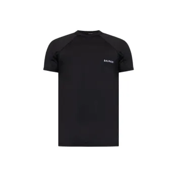 BALMAIN Logo Embroidered Swim T Shirt