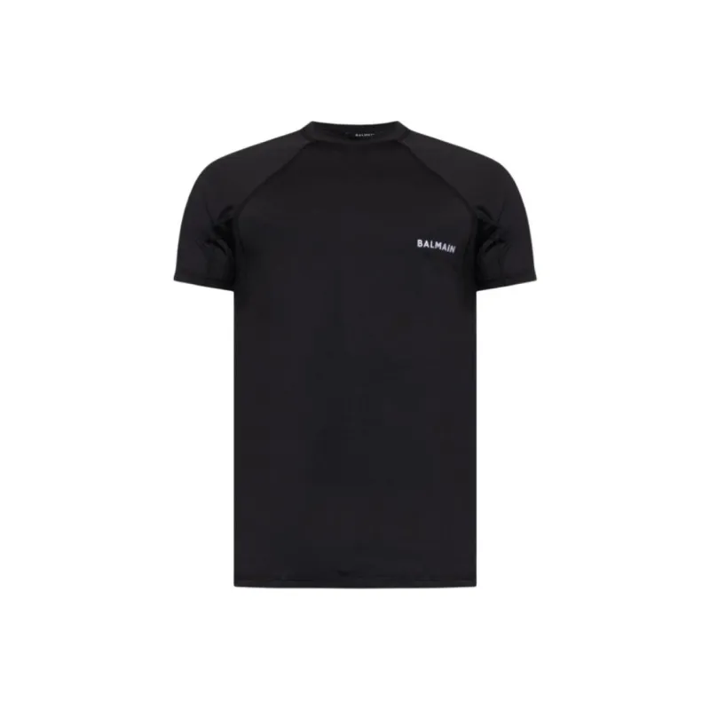 BALMAIN Logo Embroidered Swim T Shirt-0