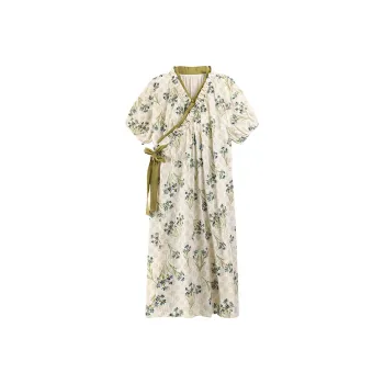 Xiang Ning Pai Nightgown Women's Beige
