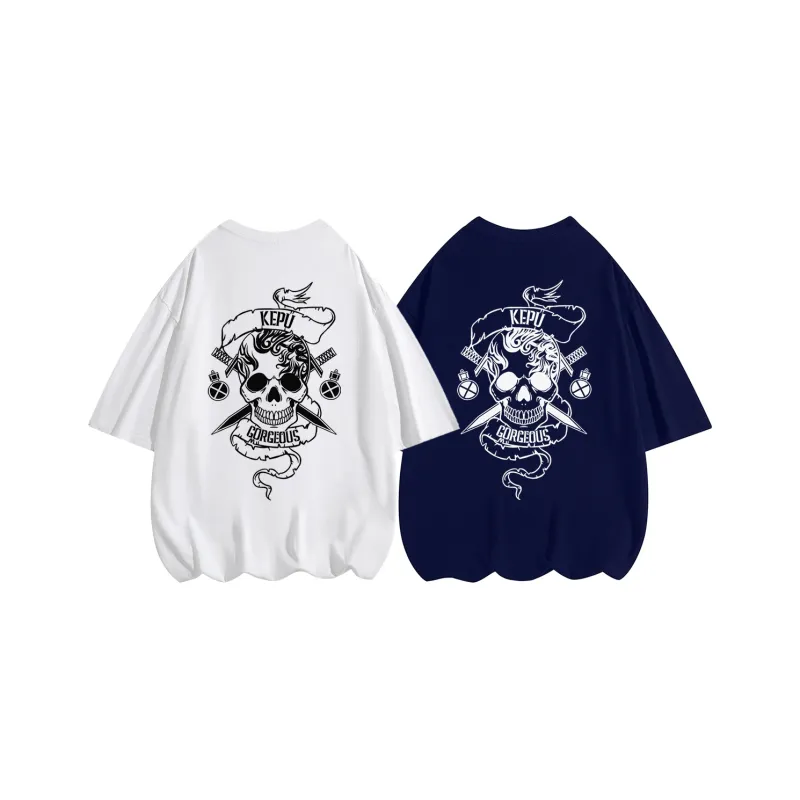 Kepu T Shirt Unisex 2 Pack 2 Pack White+White-3