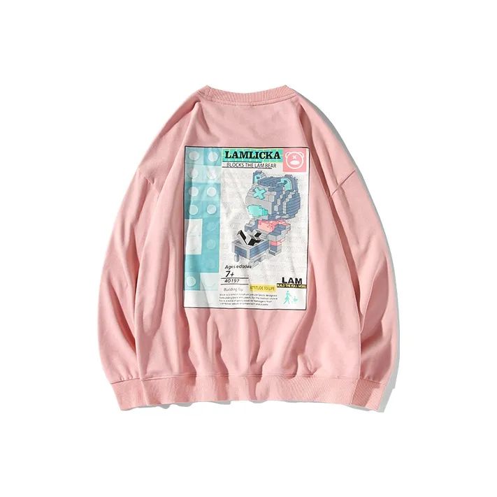 LAMLICKA Crew Neck Loose Fit Regular Sweatshirt Unisex-0