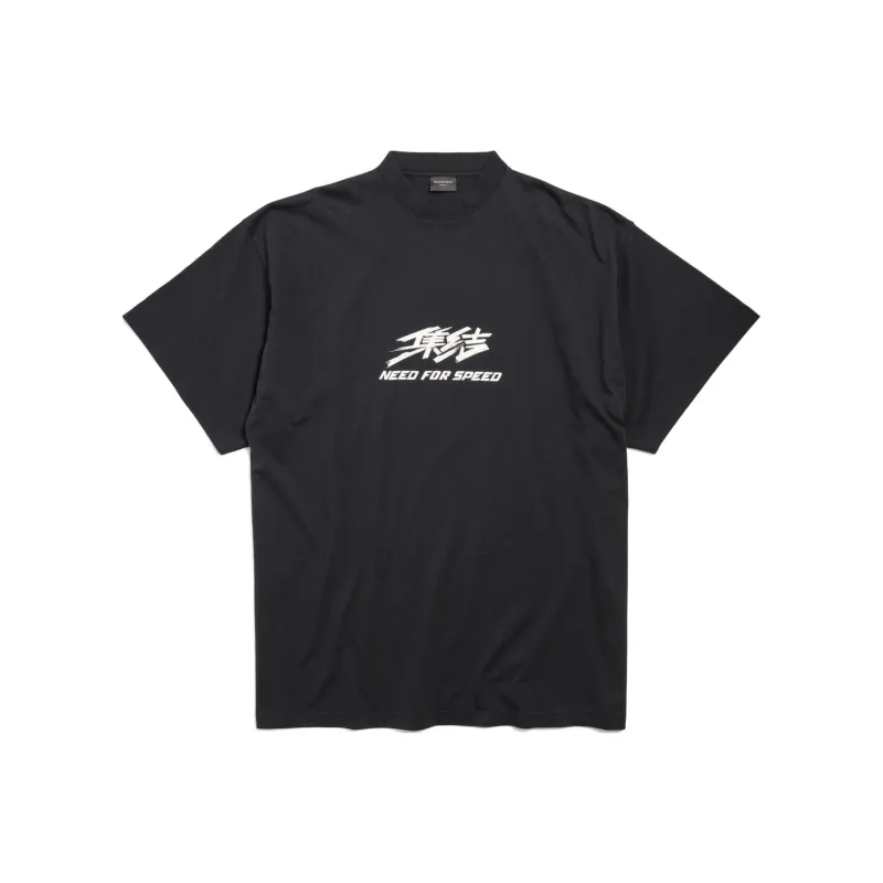 Balenciaga x JIPINFEICHE SS24 T Shirt Loose Fit Style Unisex Black-0