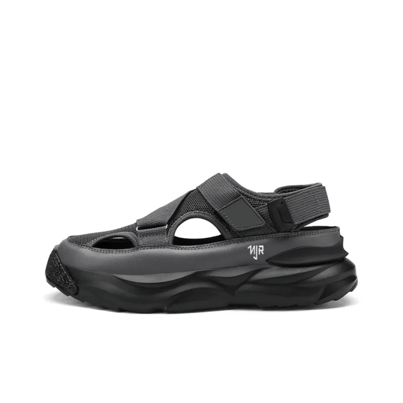 NANJIREN Beach Sandals Men Beige/Black/Gray-3