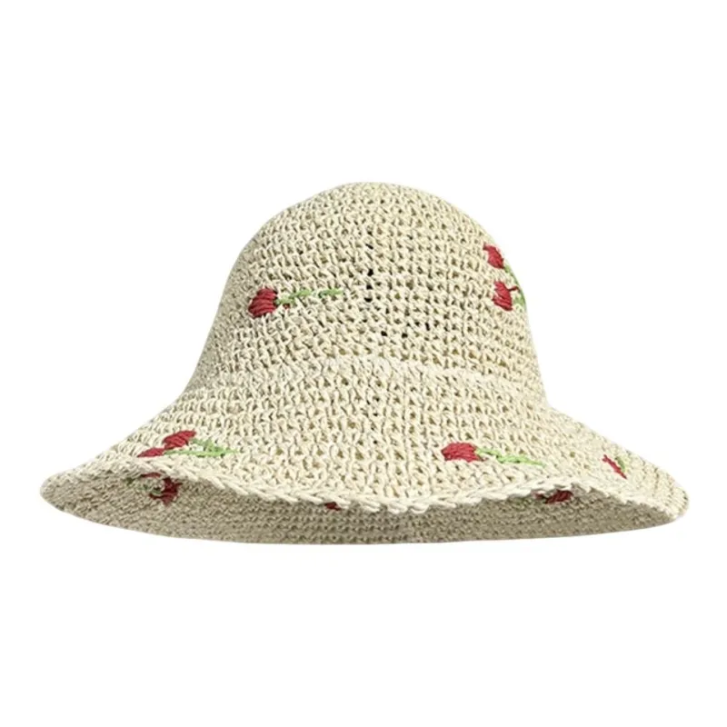 MITHAOL KUSC Straw Woven Bucket Hats Women's-1