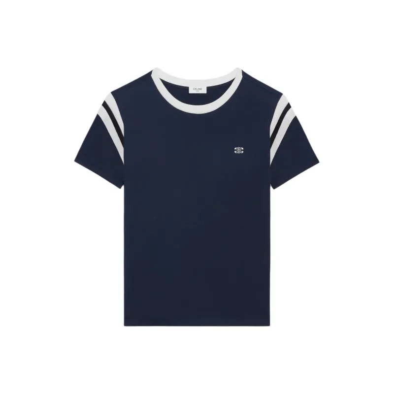 CELINE Triomphe Regular T shirt In Cotton Jersey-0