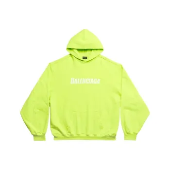 Balenciaga FW22 Sweatshirt Loose Fit Style Men's Fluorescent Yellow