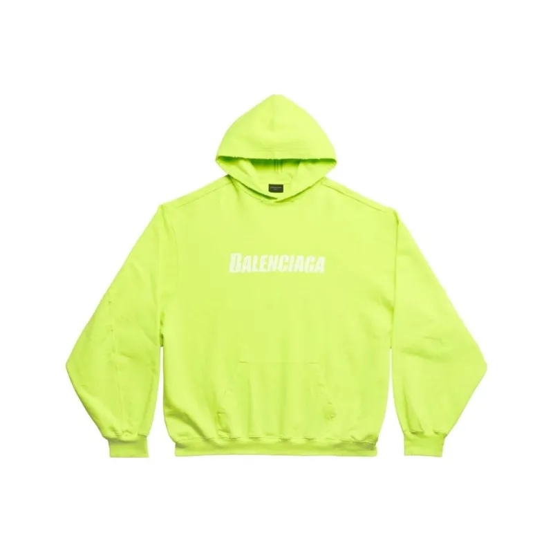 Balenciaga FW22 Sweatshirt Loose Fit Style Men's Fluorescent Yellow-0