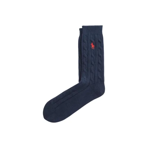 Polo Ralph Lauren Mid Calf Socks Women's 1 Pack Marine Blue