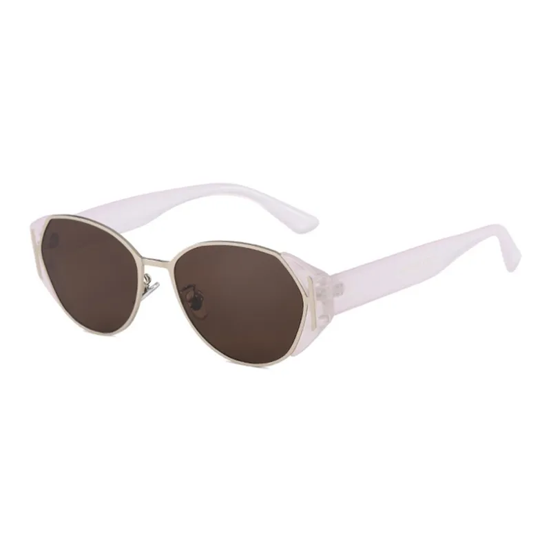 MUYKUY PC Metal Oval Sunglasses Women's-3
