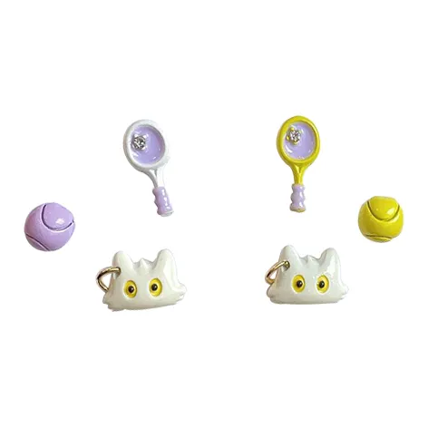 WANLIACC Alloy Stud Earrings Set Women's-7