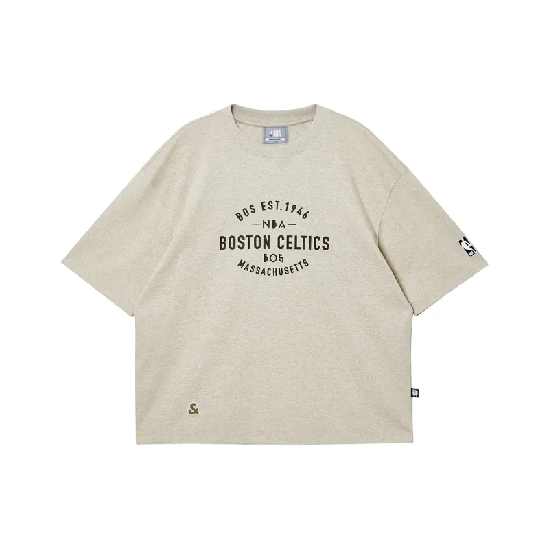 Nba X JACK&JONES T Shirts Men G63 Sandy Heather Gray-0