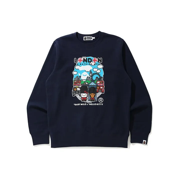 A BATHING APE Sanrio Hello Kitty Milo Couple Crewneck Sweatshirt-2