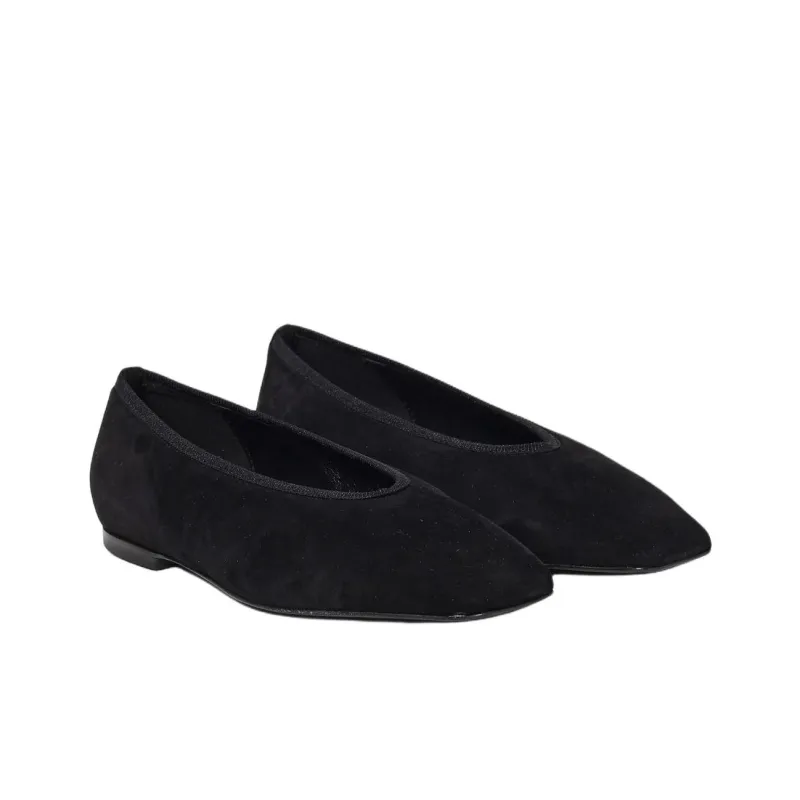 TOTEME Suede Ballerina Shoes Women's-3
