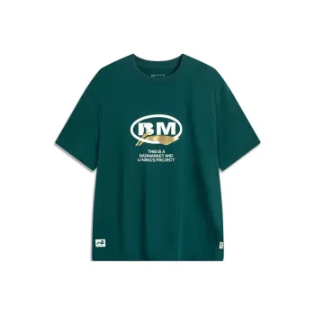 LiNing x BADMARKET Sports Life Collection T Shirt Men's Reef Green