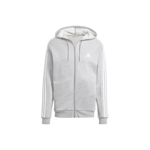 Adidas Free Shipping With AdiClub Essentials Fleece 3 Stripes Full Zip Hoodie