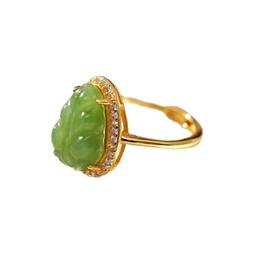 FANHAOGANG JADE Hetian Jade Rings Jasper Women's