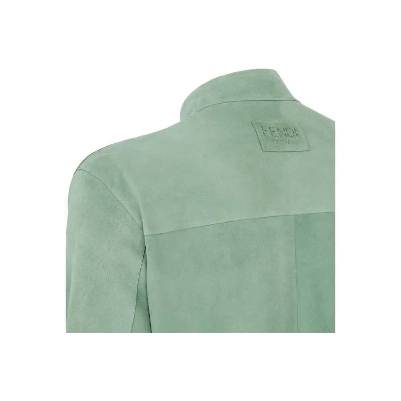 FENDI SS25 Leather Jacket Men's Light Green-3