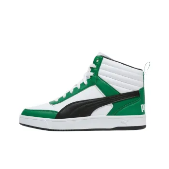 PUMA DRIBBLE Anti Slip Wear Resistant Mid Top Skateboard Shoes Men's White Green