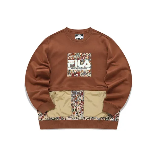 FILA FUSION Sweatshirt Men's Tan Stone Brown