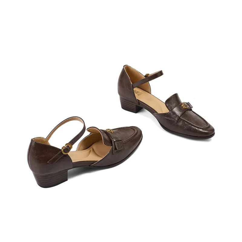 XICUNMINGWU High Heels Women's Dark Brown-3
