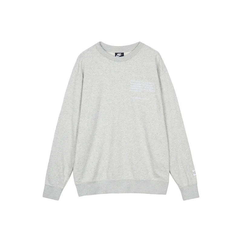Nike Sweatshirts Unisex Heather Gray White-0