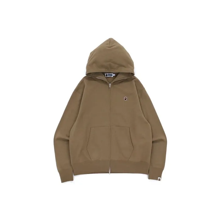 Bape Ape Head One Point Relaxed Fit Full Zip Hoodie-0