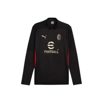 PUMA Ac Milan Training Quarter Zip Top T Shirt Men's Black