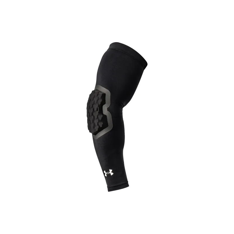 Under Armour Basketball Cycling Hiking Arm Guards Black Polyamide Elastane Silicone Unisex Professional Protective-0