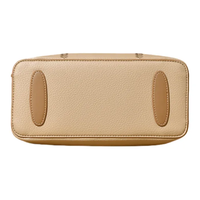 Versman PU Tote Bag Shopping Bag Shoulder Bag Crossbody Bag Handbag Regular Women's Chocolate/Apricot Khaki-6