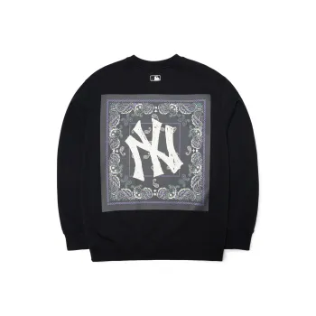 MLB Cashew Flower Sweatshirts Unisex Black