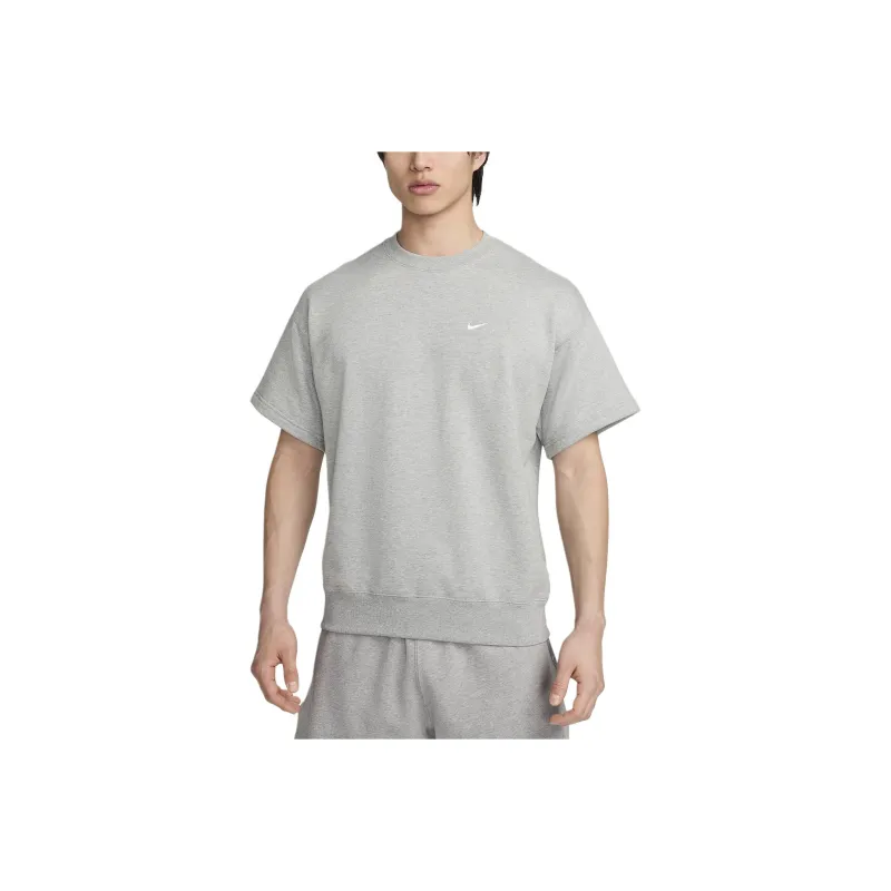 Nike Swoosh Drop Shoulder Sleeve T-Shirt Men's Gray-0