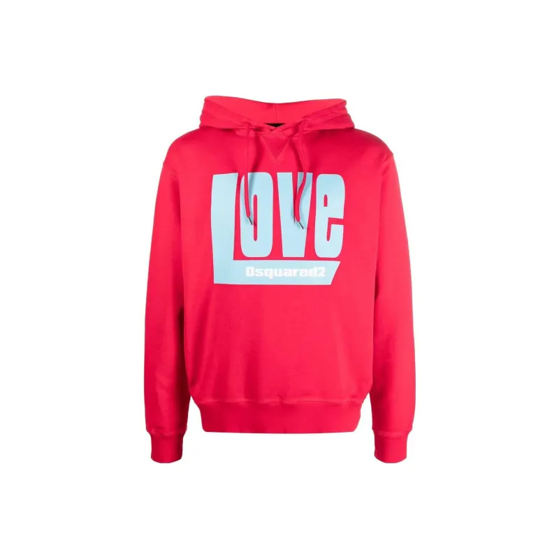 DSQUARED2 'Love' Logo print Hoodie-0