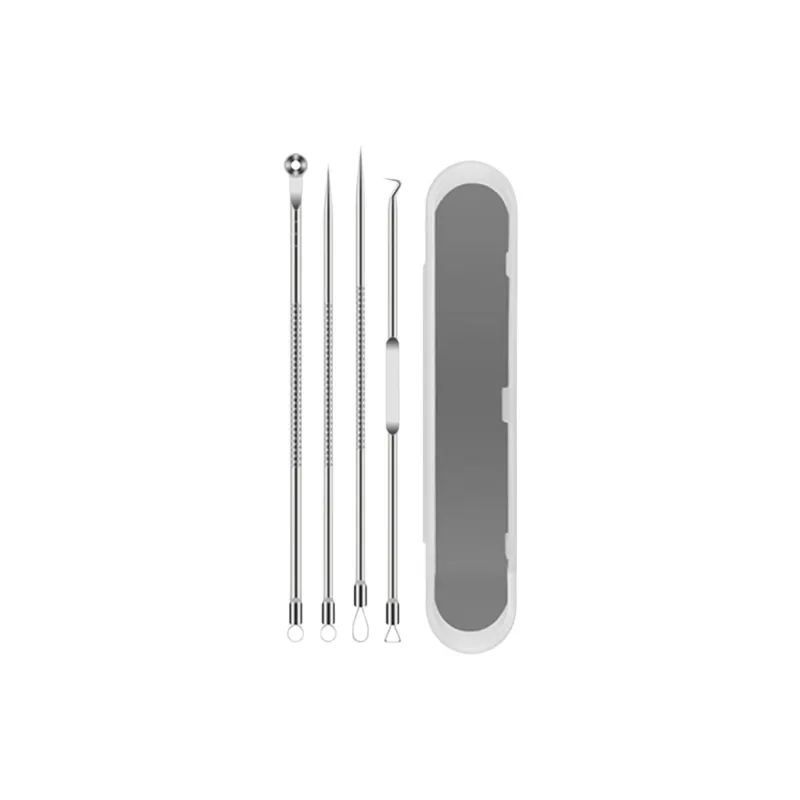 JIANYINGSHU Pimple Extractor Blackhead Extractor Set With Closed End Picking Tools For Acne Cleansing, Home Use-0