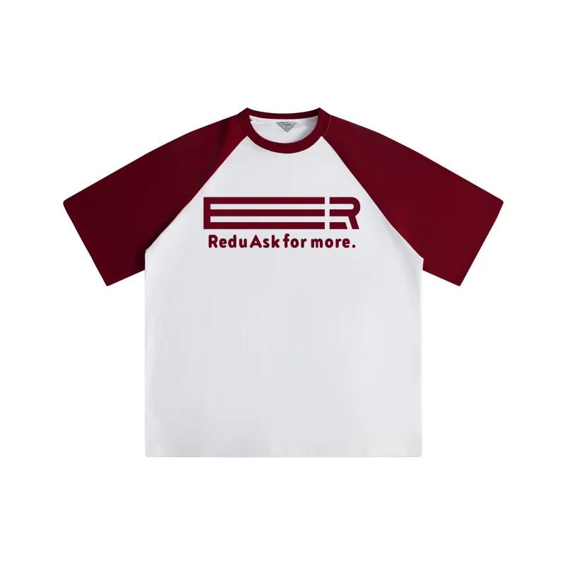REDU T-Shirt Unisex White & Navy Blue Sleeves-4