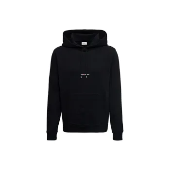 SAINT LAURENT Logo Printed Drawstring Hoodie