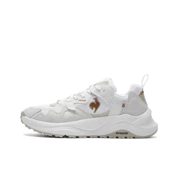 Le Coq Sportif LCS R990 Breathable Low Top Chunky Sneakers Unisex White Khaki