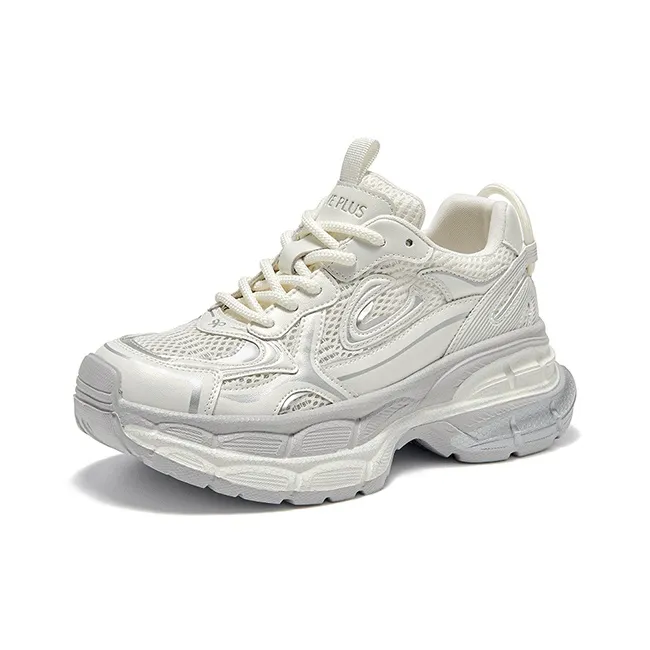 FIVE PLUS Shock Absorbing, Non Slip, Wear Resistant, Breathable And Lightweight Low Top Chunky Sneakers Women's-7