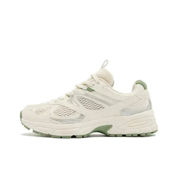 QIAODAN Slip Resistant Rebound Low Top Casual Shoes Women's White Green