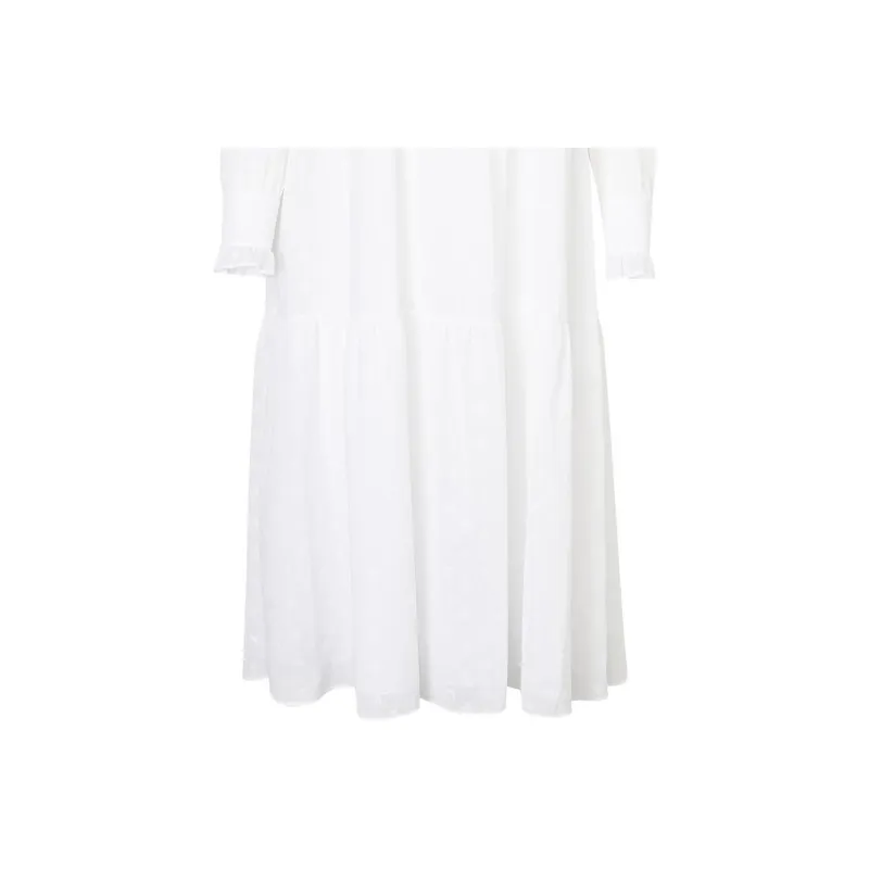 CELINE Long Sleeved Dresses Women's White-3