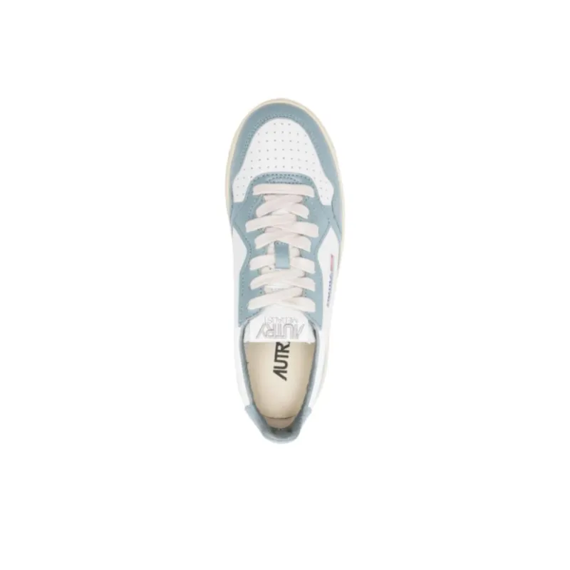 AUTRY Wear-Resistant Height Increasing Low-Top Casual Shoes Women's White Blue-3
