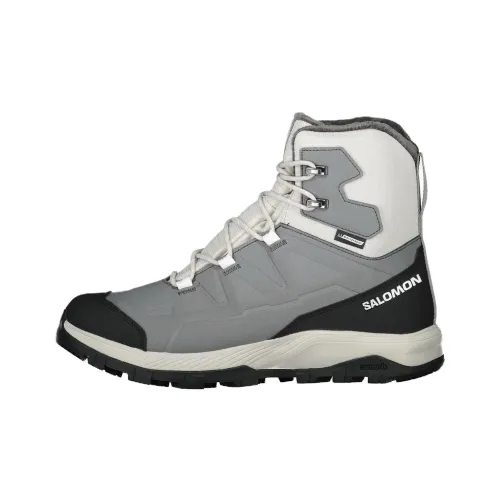 SALOMON OUTFROST THINSULATE Waterproof Thermal Grip High Top Hiking Shoes Women's Gray Black