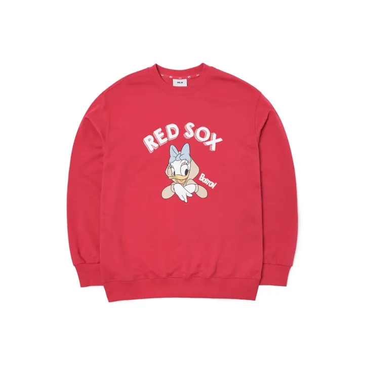 Disney X MLB X Disney Collaboration Sweatshirts Unisex Red-0