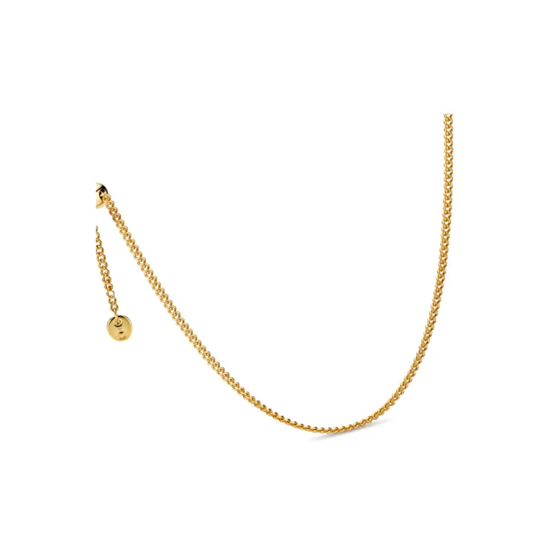 Pandora Gold Plated Copper Silver Alloy Necklaces Women's Gold-1