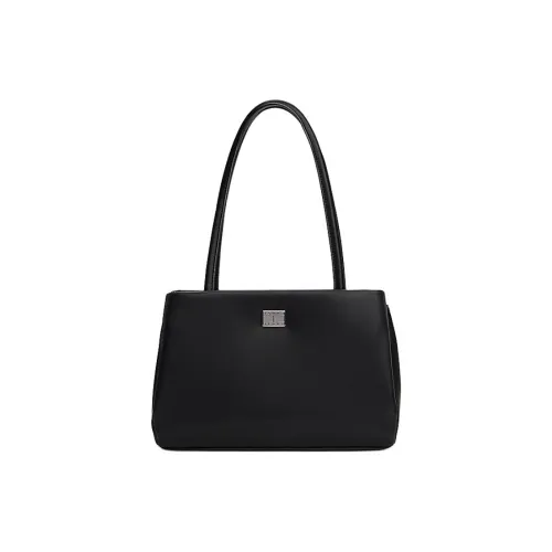 Tommy Hilfiger Polyurethane Tote Bag, Shopping Bag, Shoulder Bag Women's Black