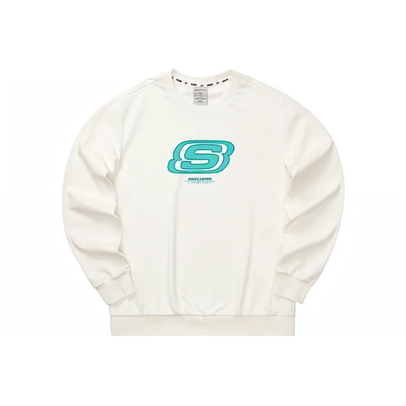 Skechers Colorful Sweatshirt Unisex Marshmallow White-0