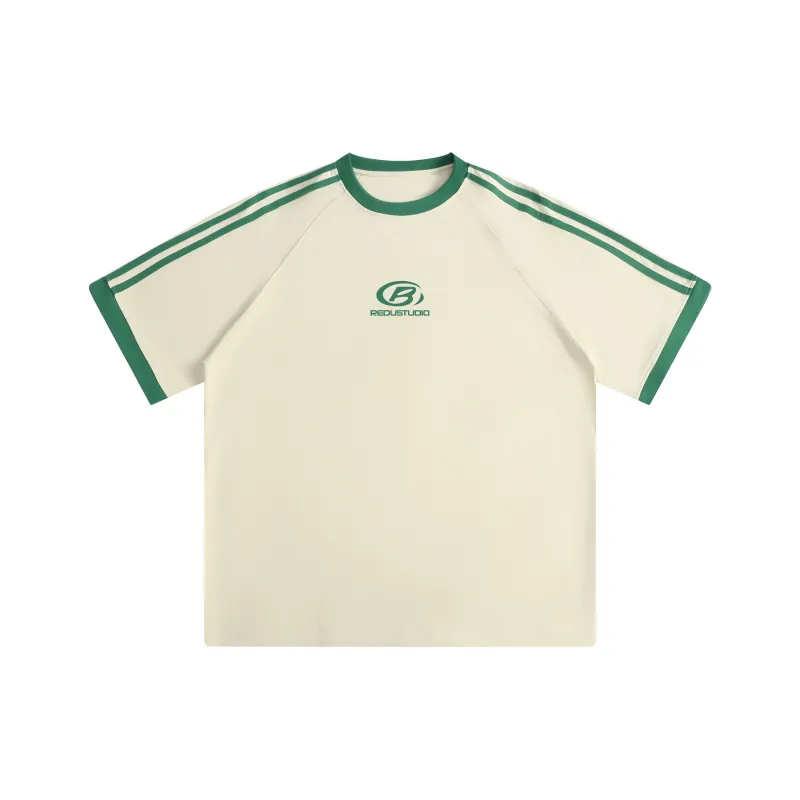 REDU T-Shirt Unisex White & Black Stripes-18