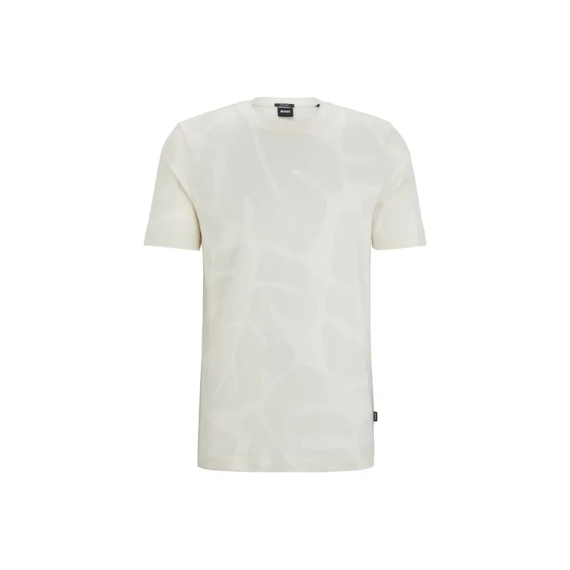 BOSS Cotton Jacquard T shirt-0
