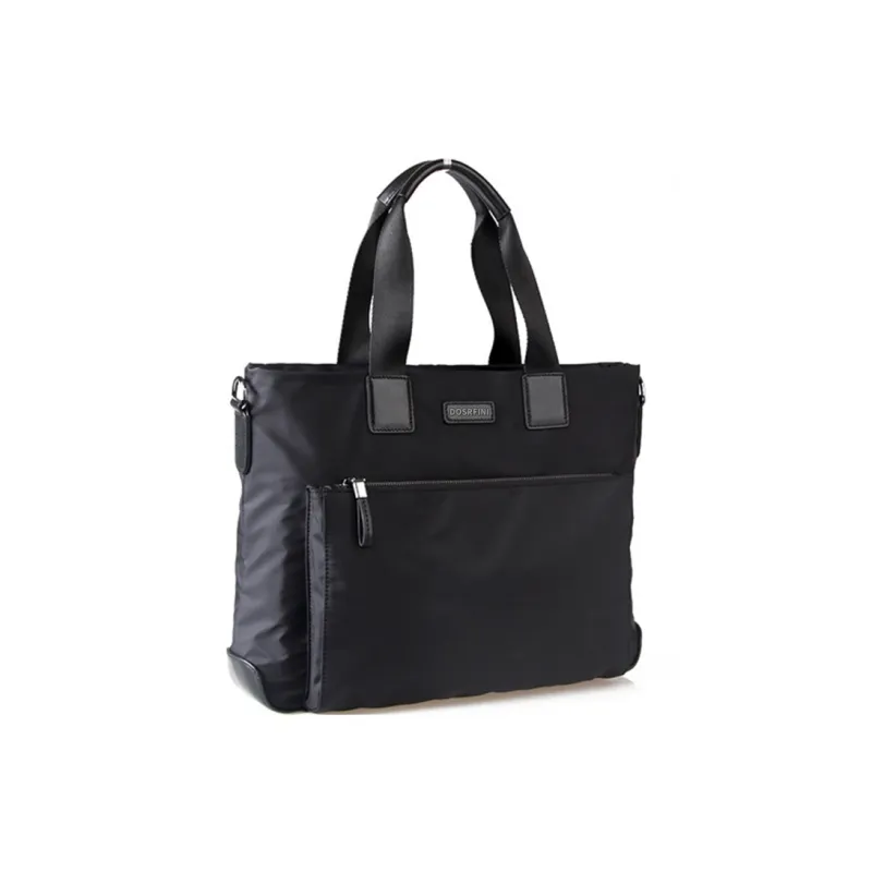DOSRFINI Nylon Fabric Horizontal Shoulder Bag Crossbody Bag Handbag Men's Black-2